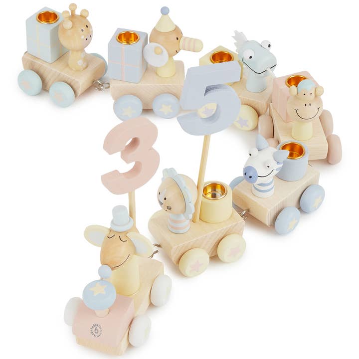 Birthday Train Wood Candy 0-99 Years for wholesale by Bieco Spielwaren