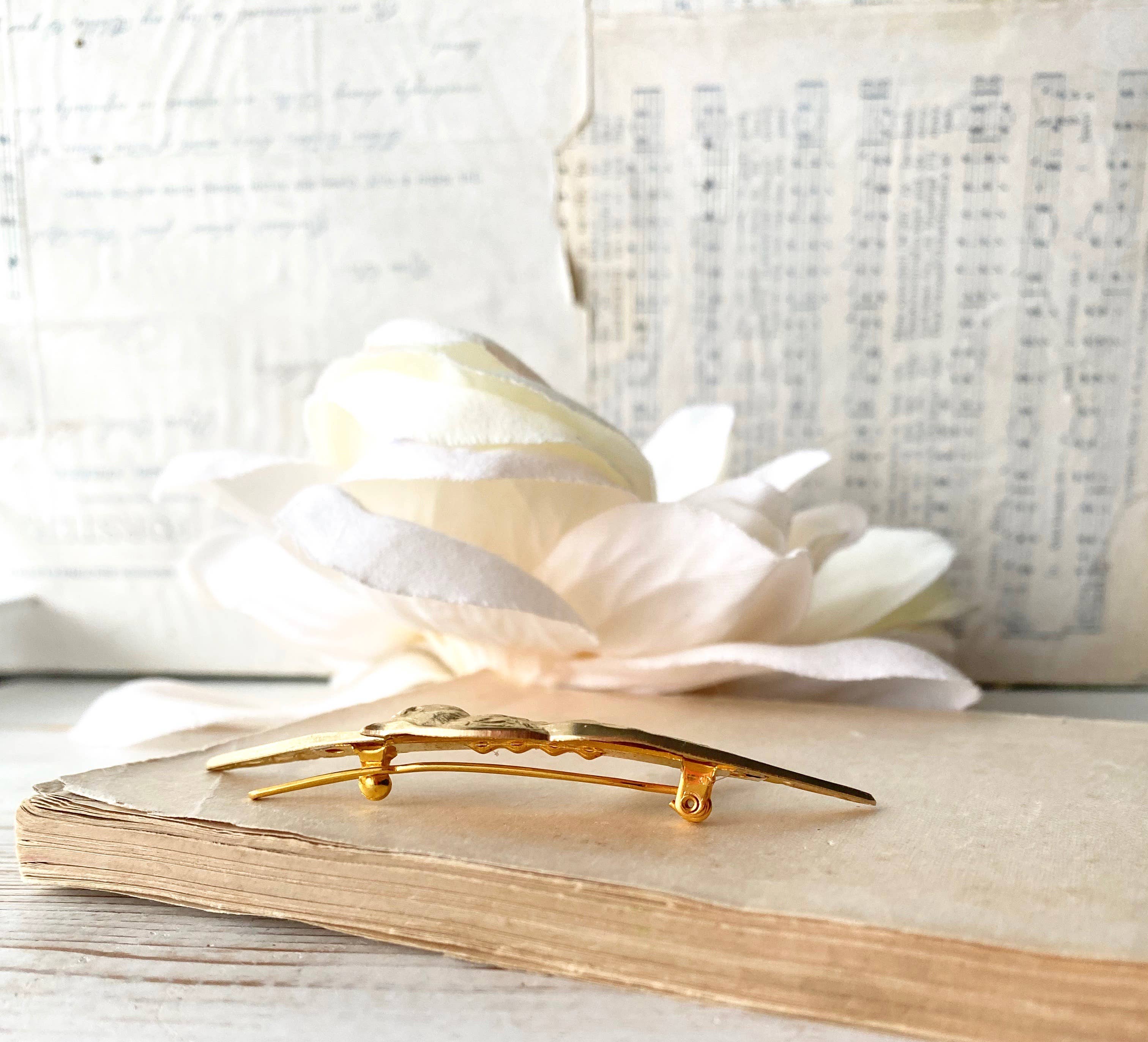 Red Truck Designs - Wholesale Hair Clip - Women's - Gold Bird Barrette Hair Clip Bird Hair Pin Garden Wedding1