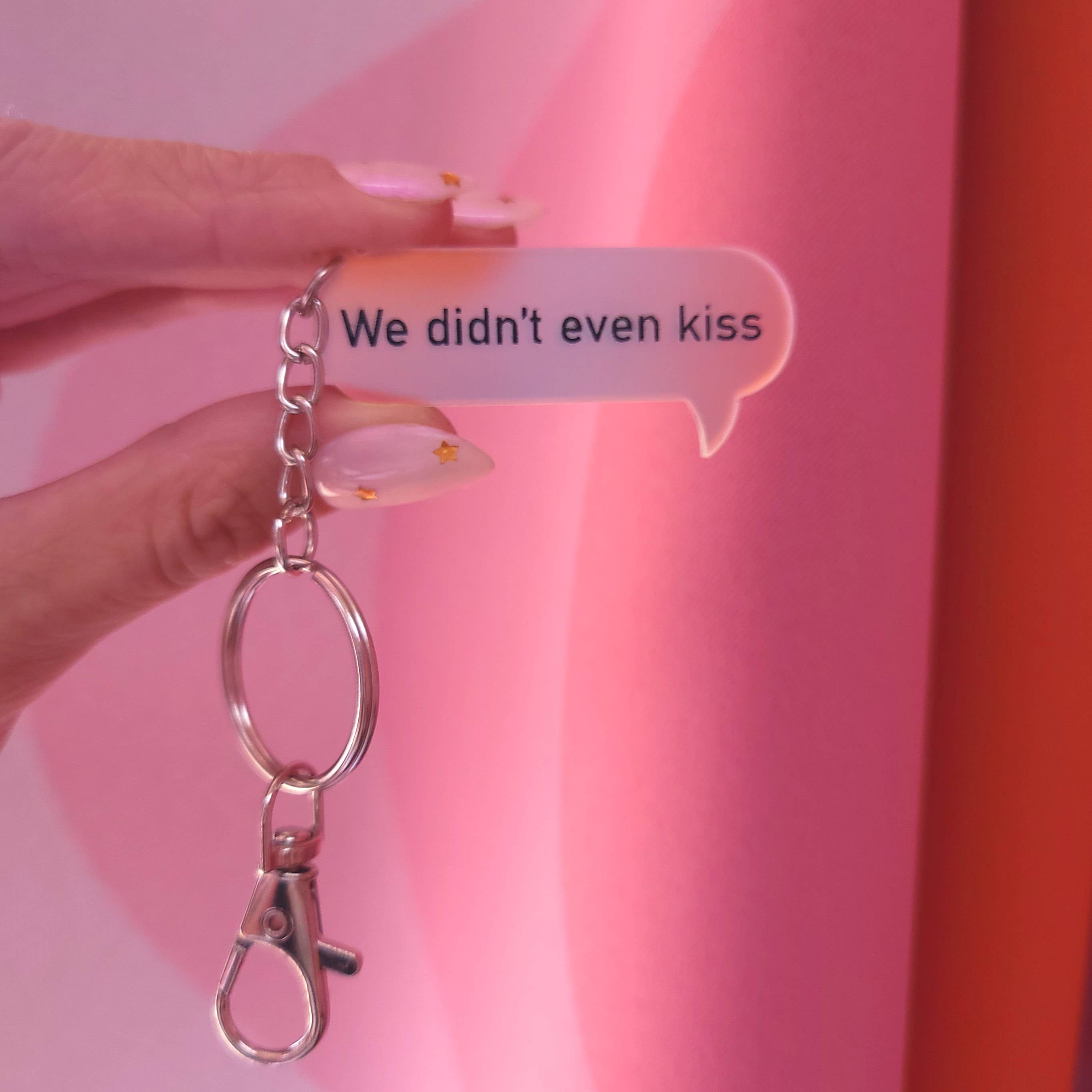 Sunshine Studio - Wholesale Keychain - Unisex - "We didn't even kiss" - Heated Rivalry Iridescent Keychains3