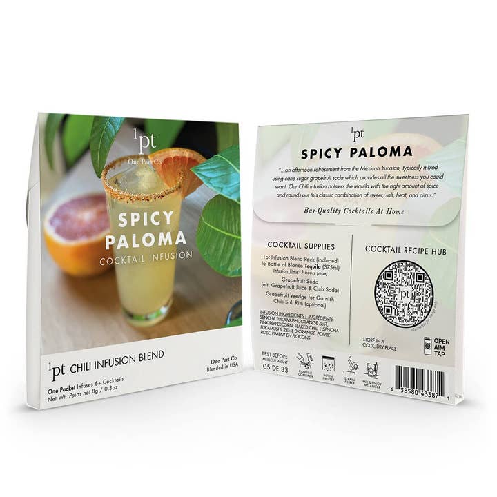 One Part Co. - Wholesale Cocktail Mix/Syrup - 1pt Spicy Paloma Cocktail Pack2