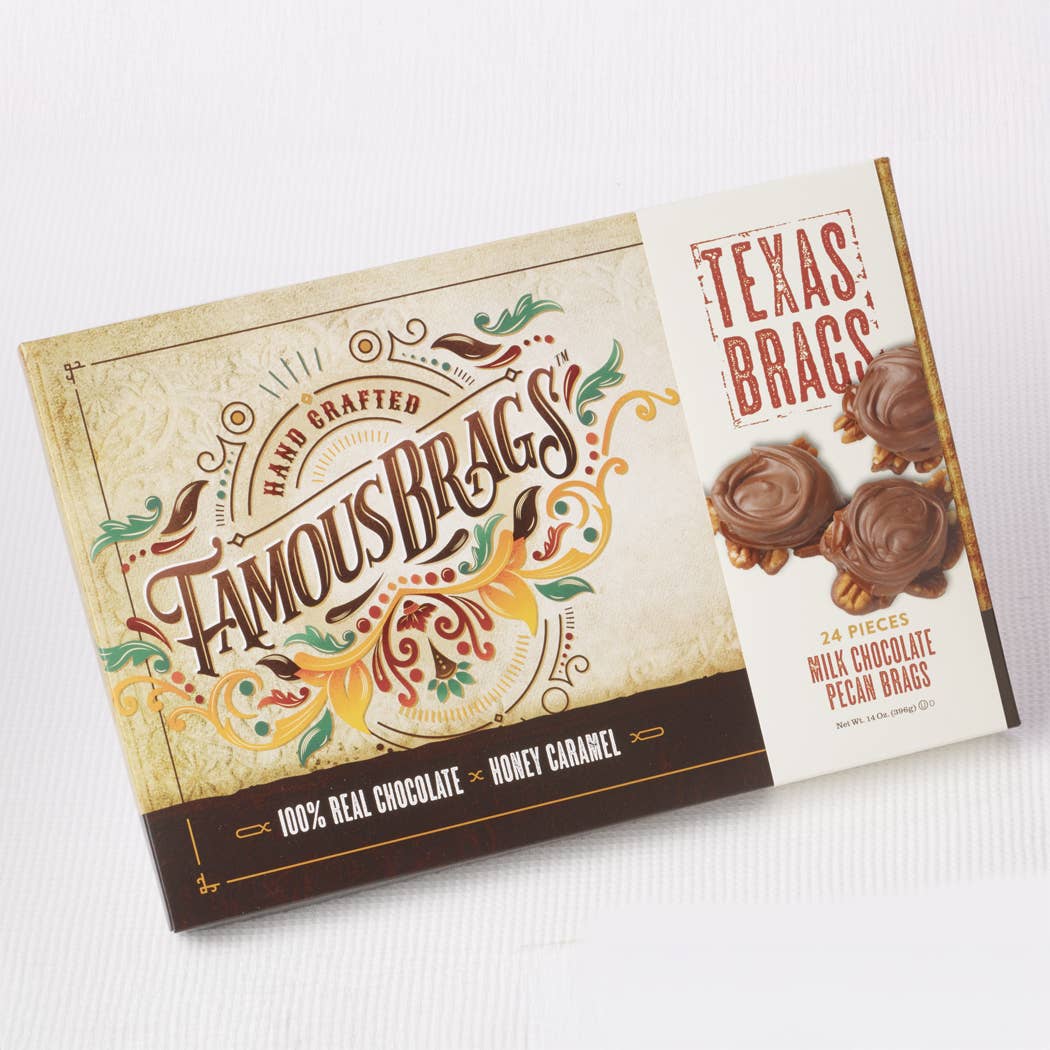 Sweet Shop USA - Wholesale Chocolate Box - 14oz 24 pc Milk Chocolate Pecan Brag Jr0