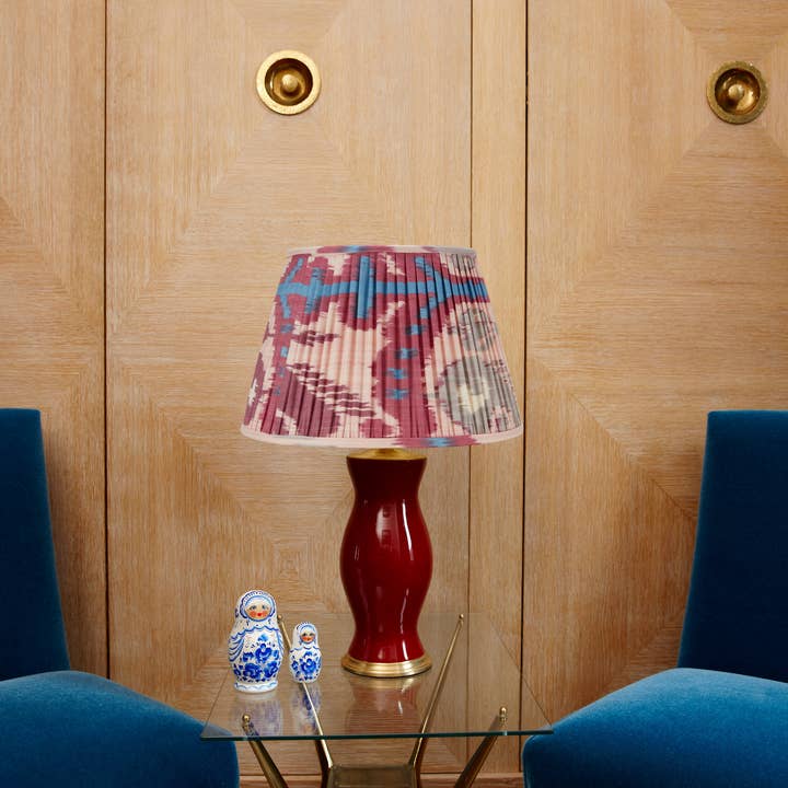 Rosanna Lonsdale - Vendita all'ingrosso Paralumi - Paralume Ikat rosa e fucsia7