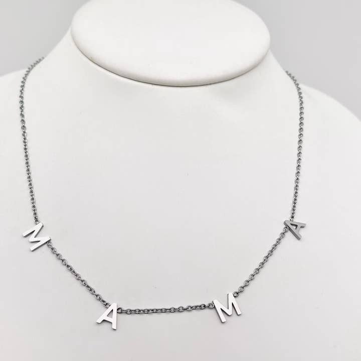 Mio Queena - Wholesale Pendant/Charm Necklace - MAMA Stainless Steel Chain Necklace2