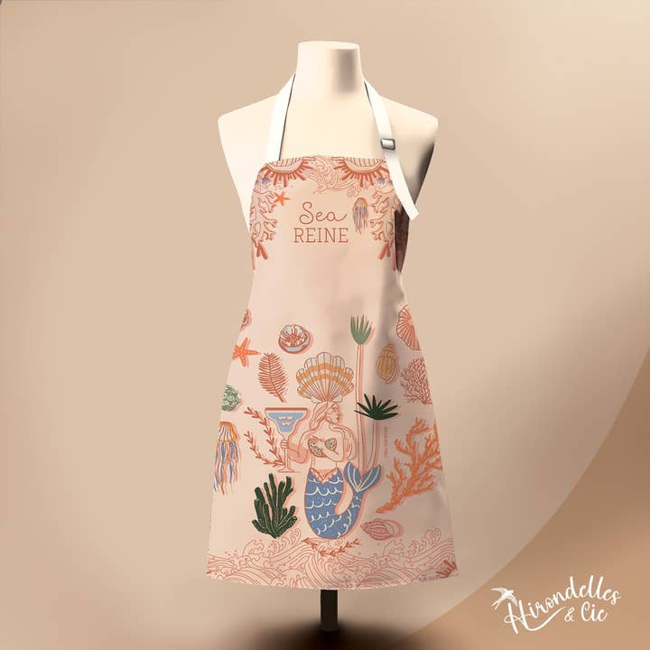 Grembiule 100% cotone biologico (GOTS) - Sea Reine per la vendita all'ingrosso da parte di Hirondelle & Cie
