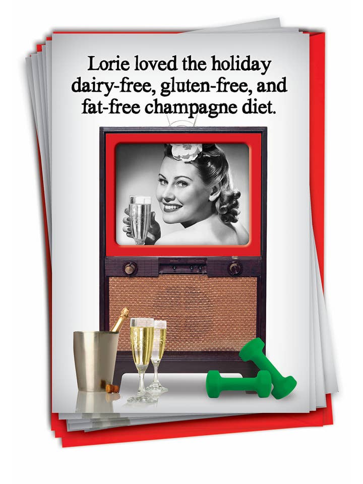 Æske med 12 julekort - Vin Diæt for engroshandel hos NobleWorks