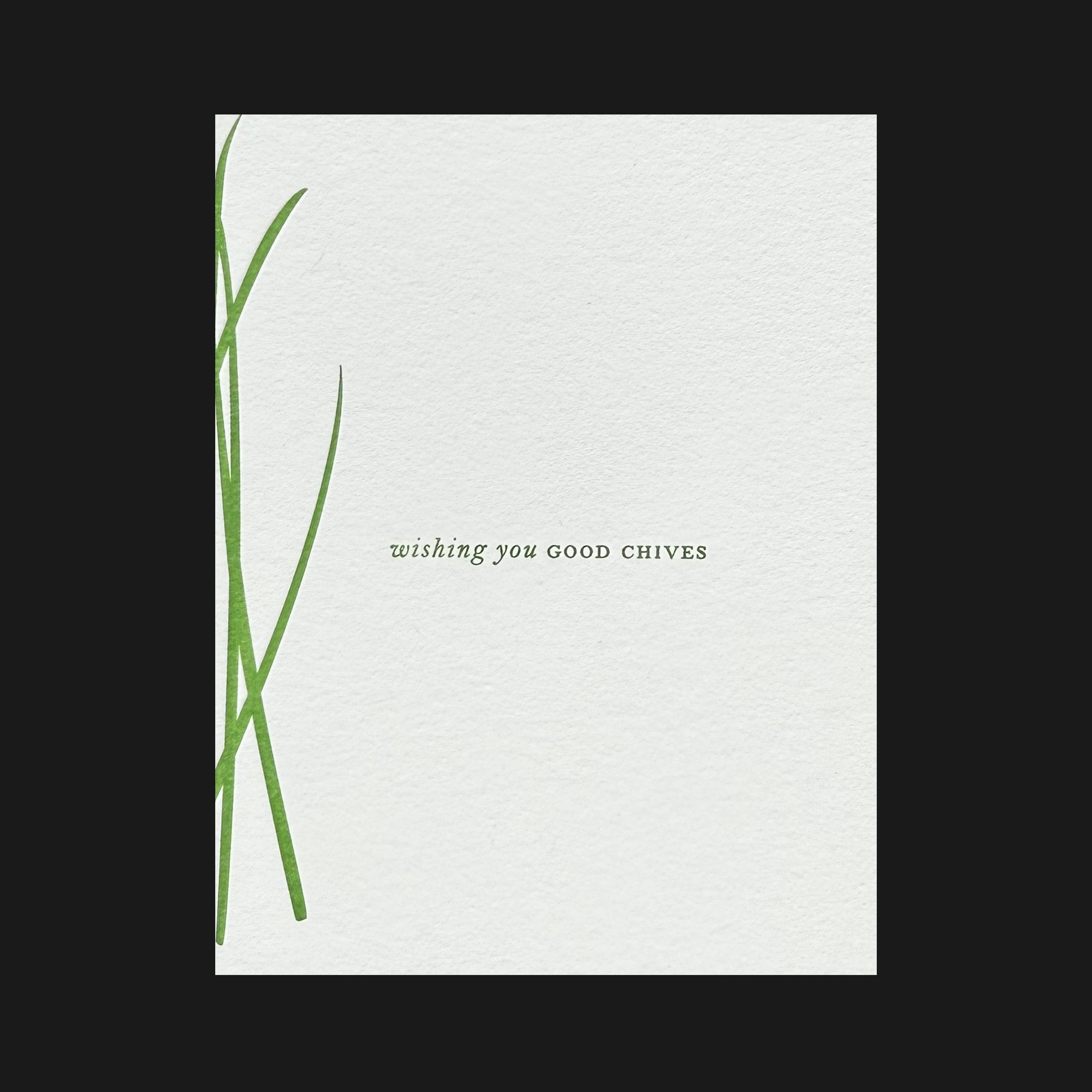 Pancake & Franks - Vente Carte de vœux classique - Ciboulette Avec Texte — N° 2111