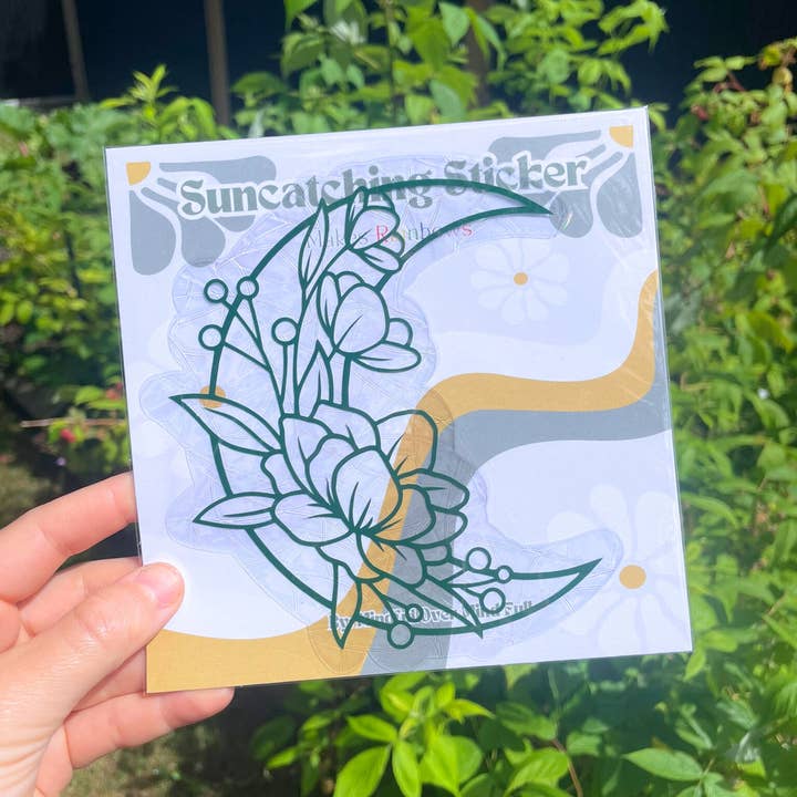 Mindful over Mind Full - Wholesale Suncatcher - Floral Moon Suncatcher | Boho Decor | Window Cling6