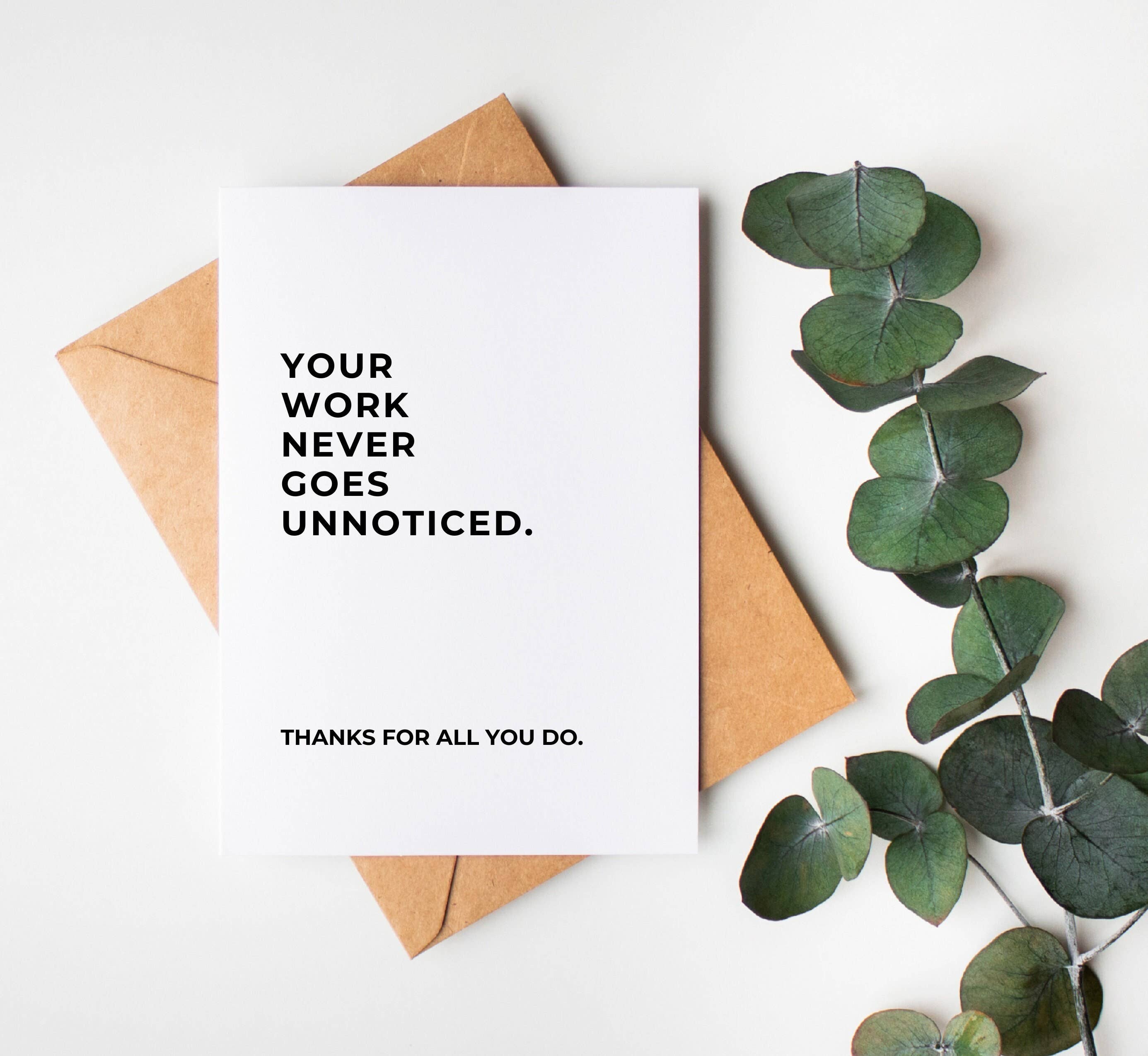 The Cheeky Press - Wholesale Thank You Card - Your Work: Thank You Coworker Greeting Card0