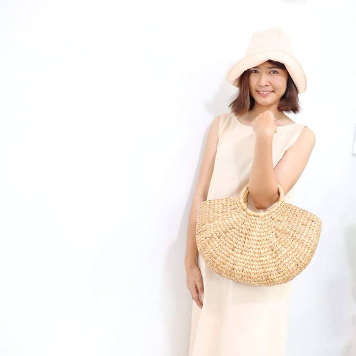 CHANISA - Straw Basket Bag for wholesale by Thaihomeshop