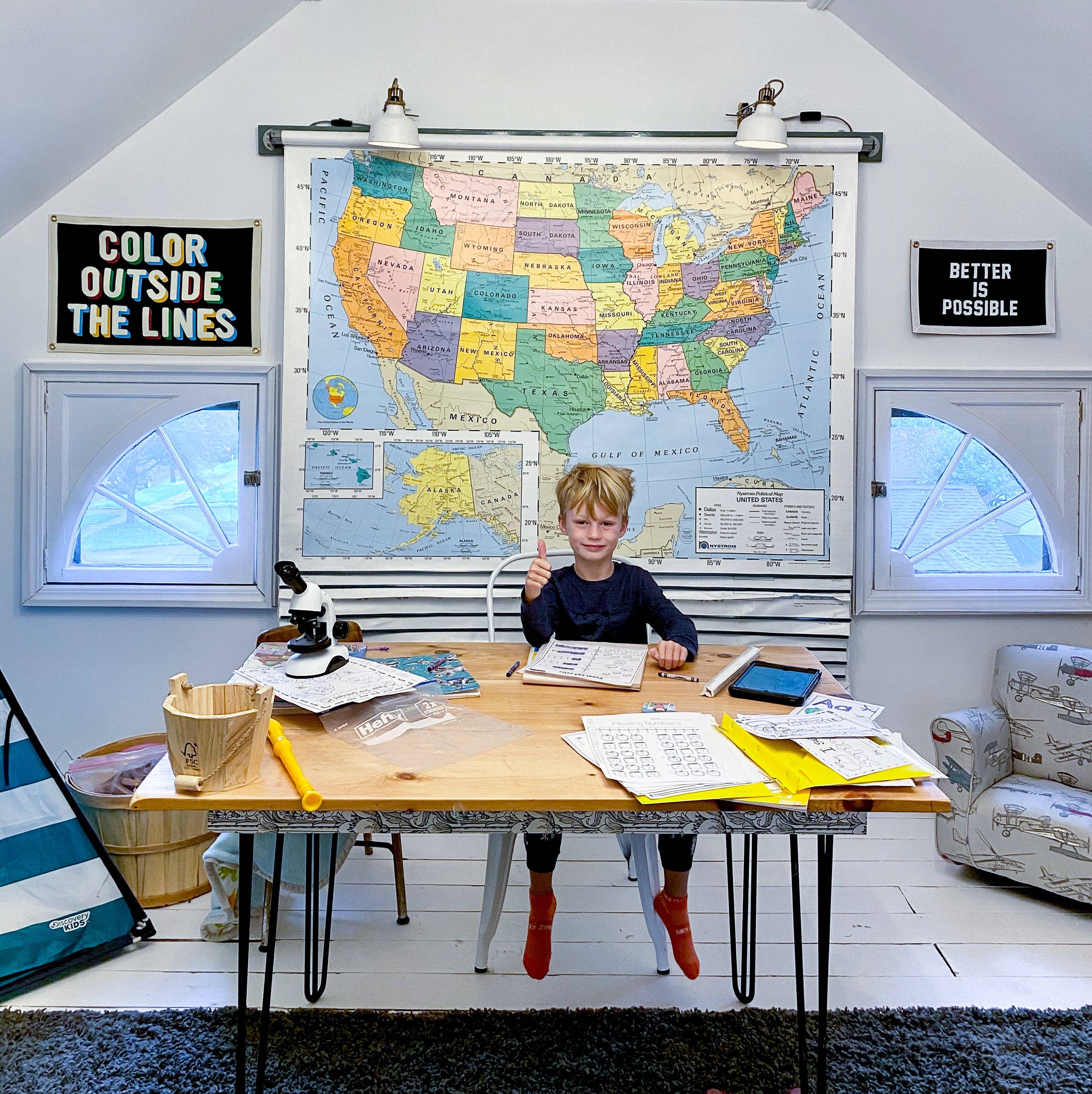 Oxford Pennant - Wholesale Flag - Color Outside The Lines Camp Flag2