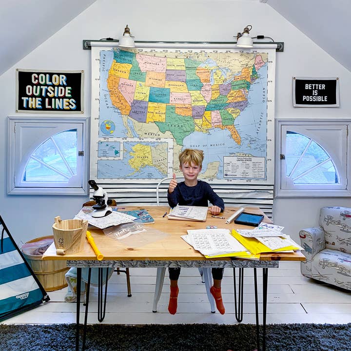 Oxford Pennant - Wholesale Flag - Color Outside The Lines Camp Flag2