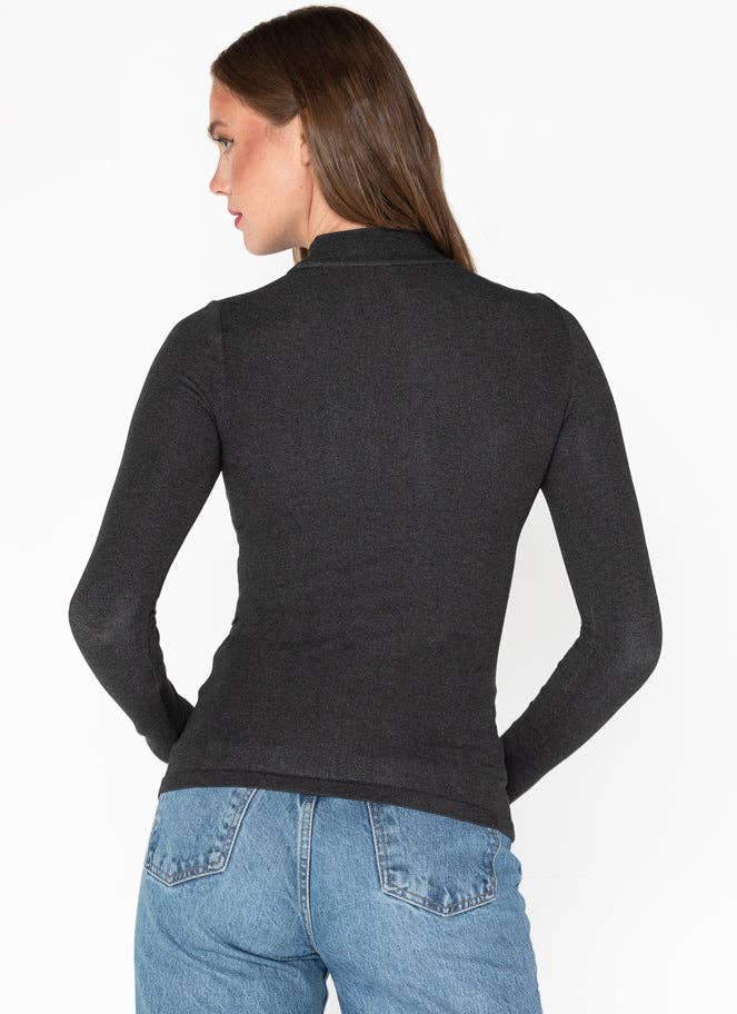 C'est Moi Clothing Co – wholesale Knit top – Women's – Bamboo Mock Neck Top- CEBT12105