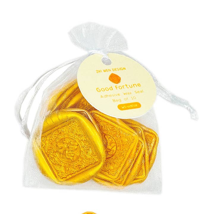 Good Fortune Adhesive Wax Seals Bag of 10 for wholesale by Zhi Wen Design