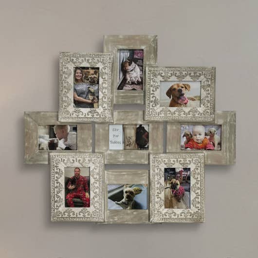 St. Germain Wood 9 Photo Frame Wall Collage-Christmas for wholesale by Wilco Home