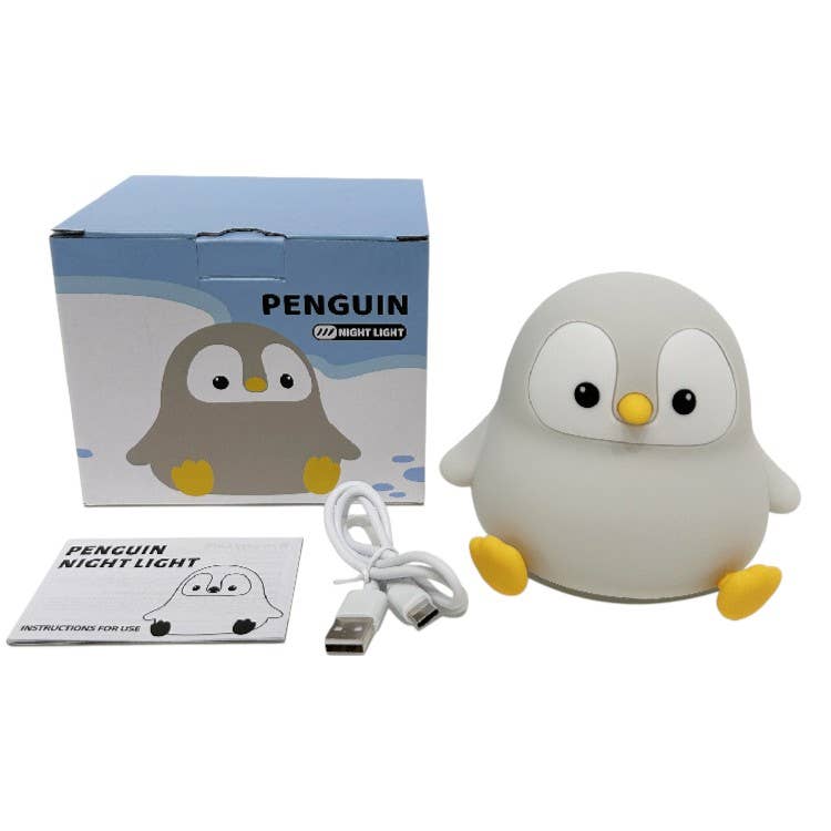 huemabe (All Import Duties Covered) – wholesale Night light – Child & baby – Cute Penguin Silicone Night Light – USB Rechargeable3