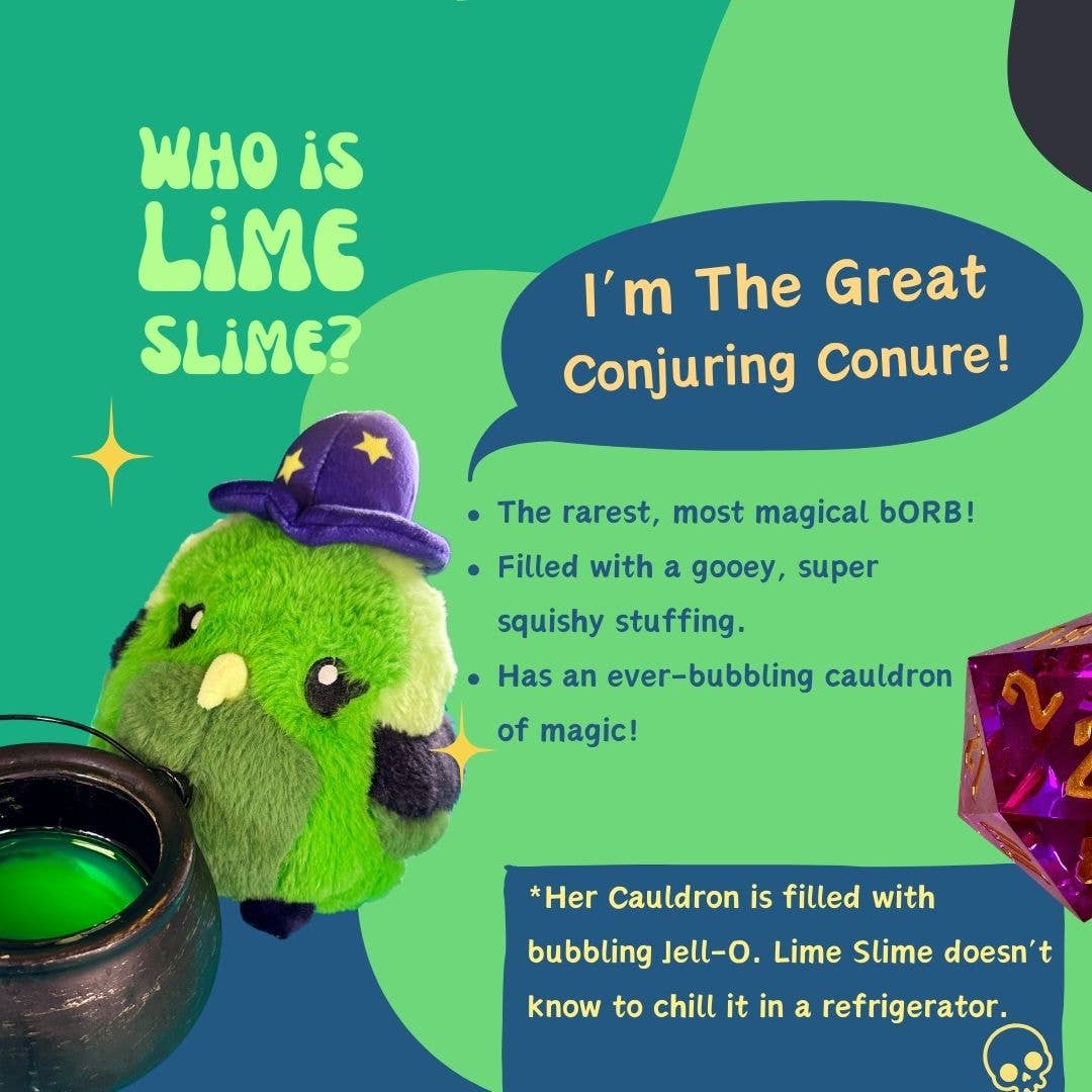 Borbs – wholesale Stuffed/plush toy – Kids & baby – Witch Borb | 7" Green Bird Stuffed Animal4