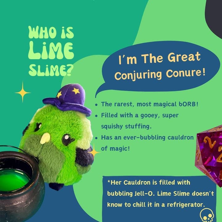 Borbs - Wholesale Stuffed/Plush Toy - Kids & Baby - Witch Borb | 7" Green Bird Stuffed Animal4