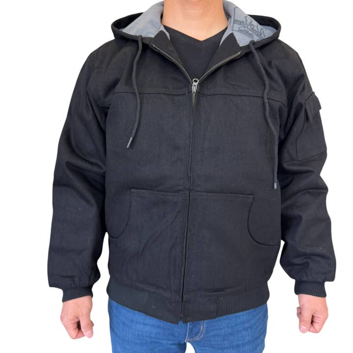 Lime Tree Clothing Inc. – wholesale Jacka - Herr – Arbetsjacka med huva i anka bomull för män - hållbar och varm