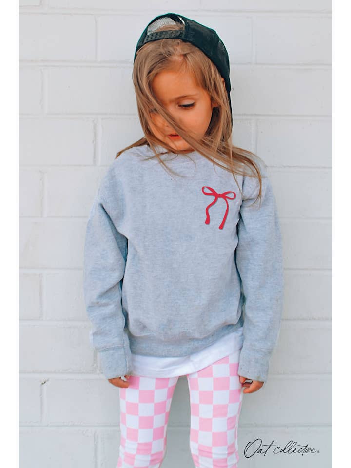 OAT COLLECTIVE - Wholesale Sweatshirt - Kids - BOW PUFF Youth Graphic Sweatshirt 5