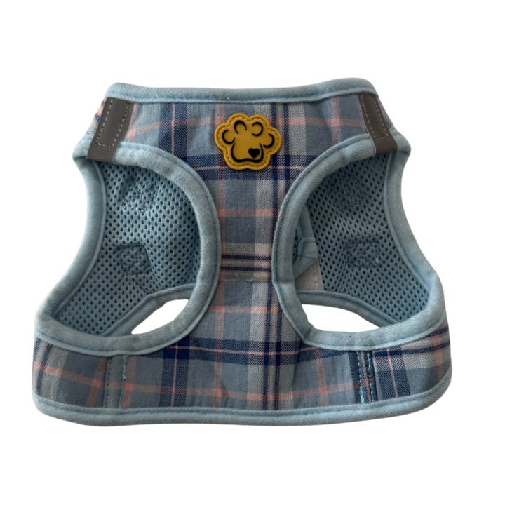 Tartan Burberry Harness Blue for wholesale by Harleybee Pet Boutique