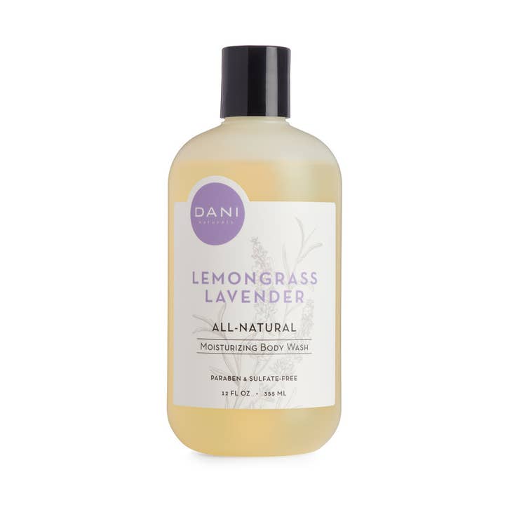 Lemongrass Lavender Body Wash 12oz for wholesale by DANI Naturals