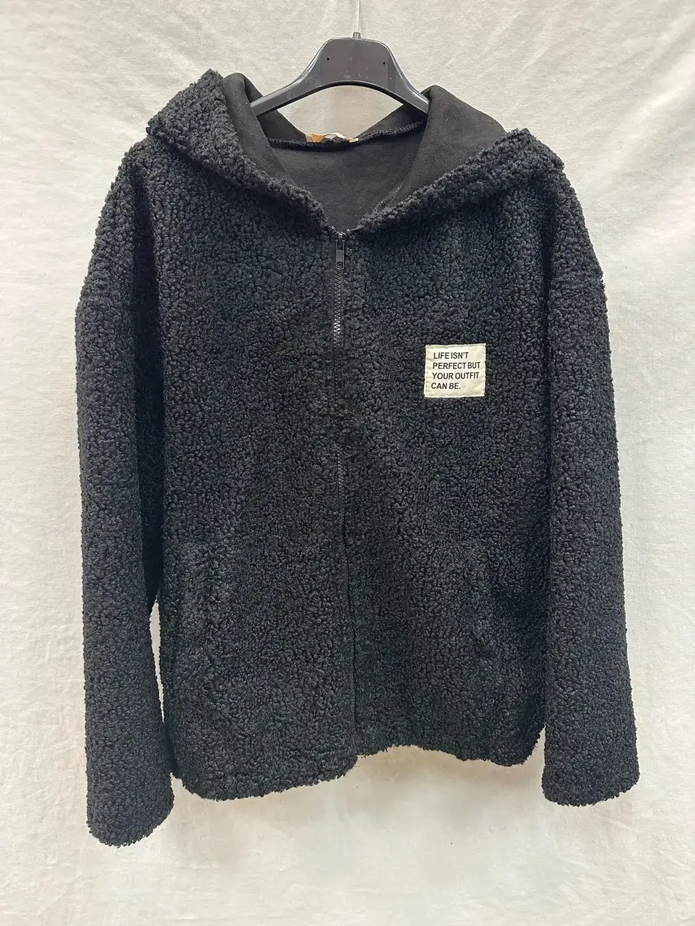 Mimi & Gogo - Wholesale Jacket - Women's - Fleece Hooded Jacket With Zip @3408_VeZipEcusson5