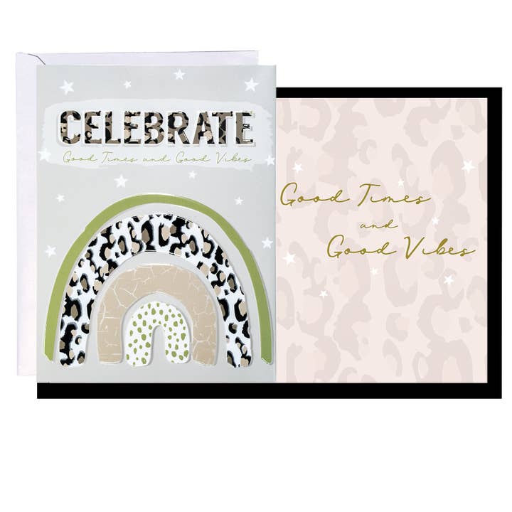 Congratulations Card with Envelope - Animal & Leopard Print for wholesale by Wrapaholic Gifts & Packing Company