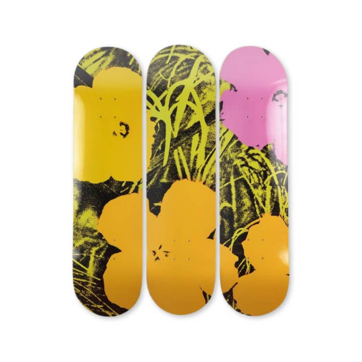 The Skateroom – wholesale Skateboard – Blommor - Lime/Orange