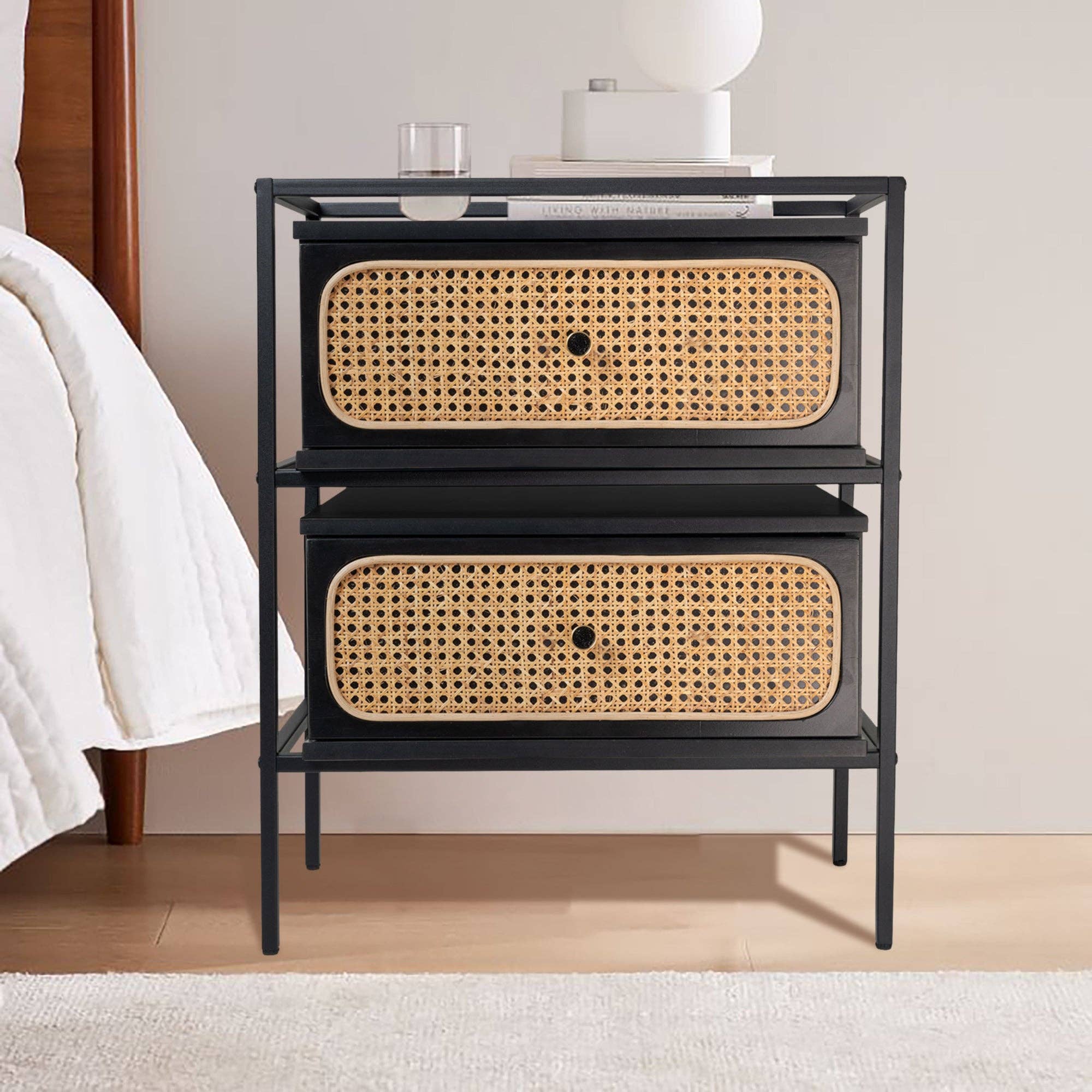 Emma's Bedroom - Wholesale Bedroom furniture - Tammy (Rattan) Bedside Table2