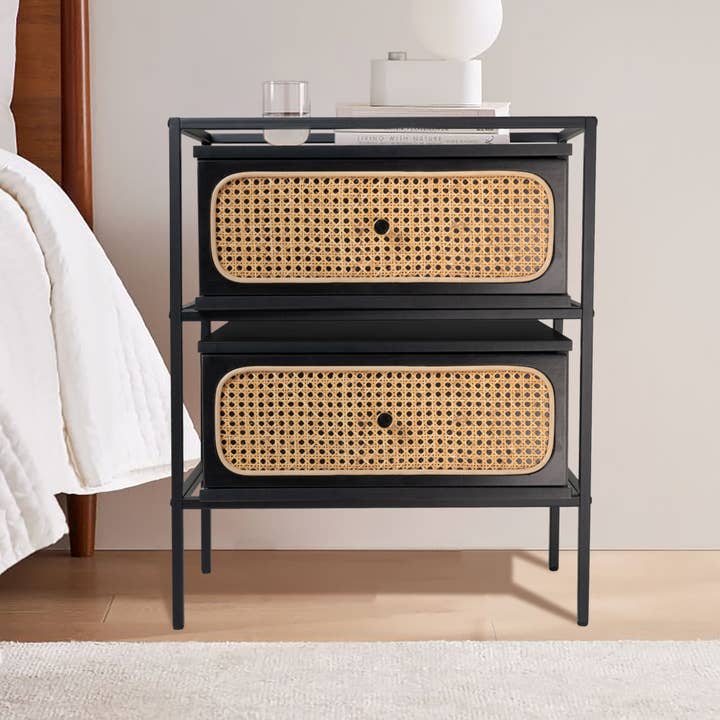 Emma's Bedroom - Wholesale Bedroom furniture - Tammy (Rattan) Bedside Table2