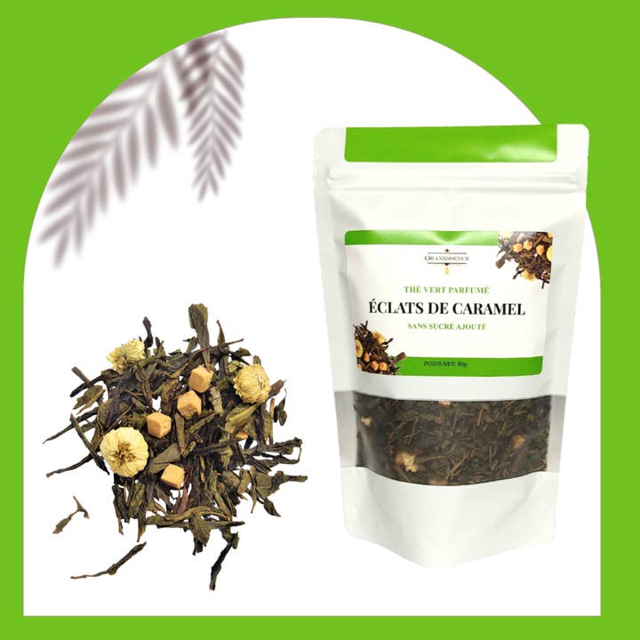 Caramel bursts green tea for wholesale by Oranessence