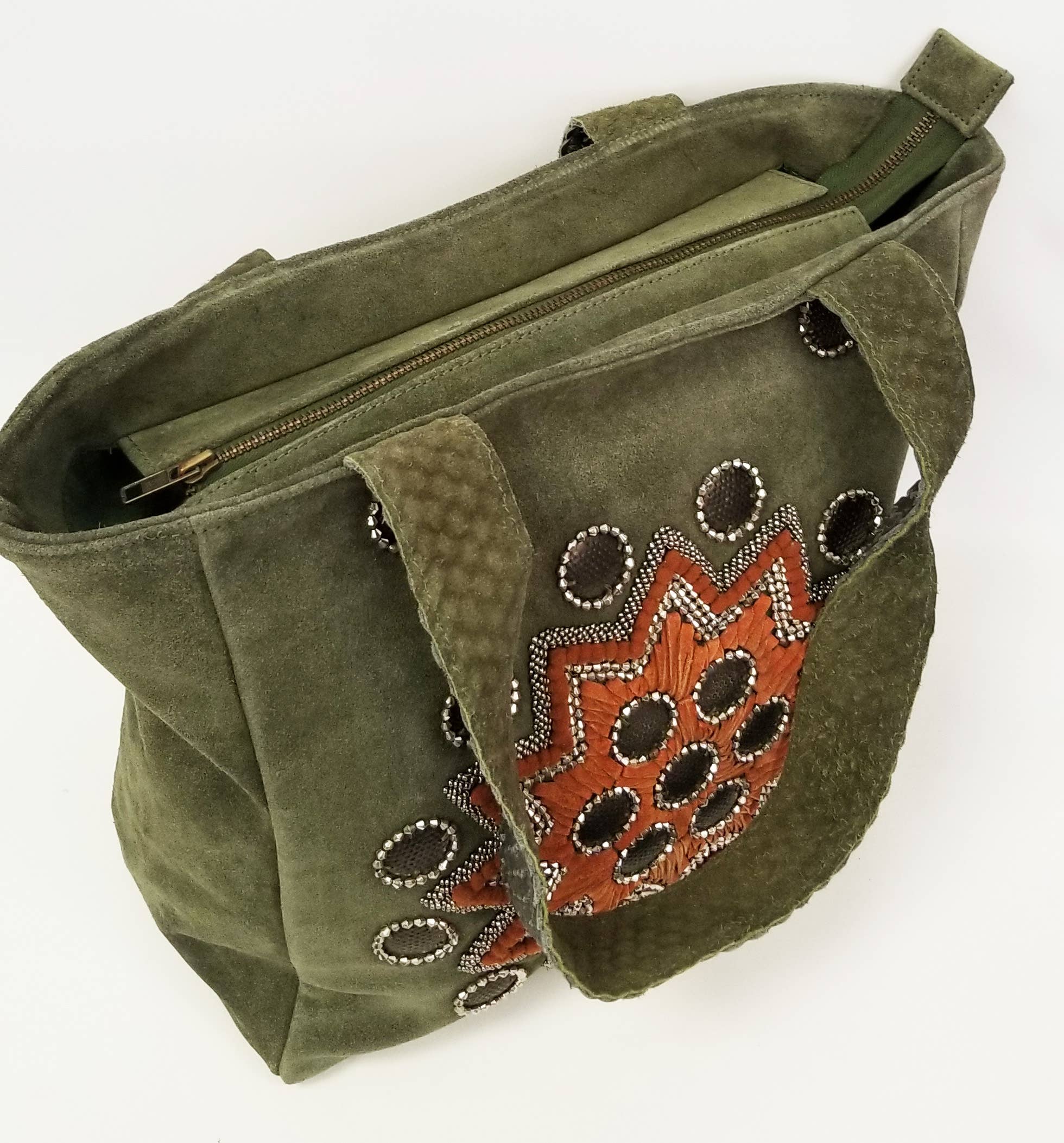 Ricki designs - Wholesale Tote Bag - Women's - LEATHER SUEDE TOTE BOHO EMBROIDERED3