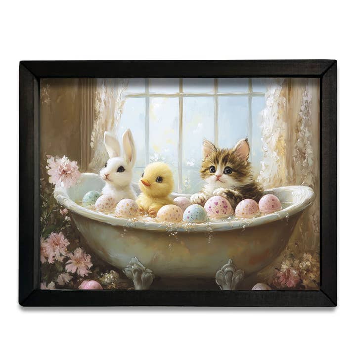 HMK1098 Cute Easter Tub Box Frame for wholesale by JanMichaels Art & Home