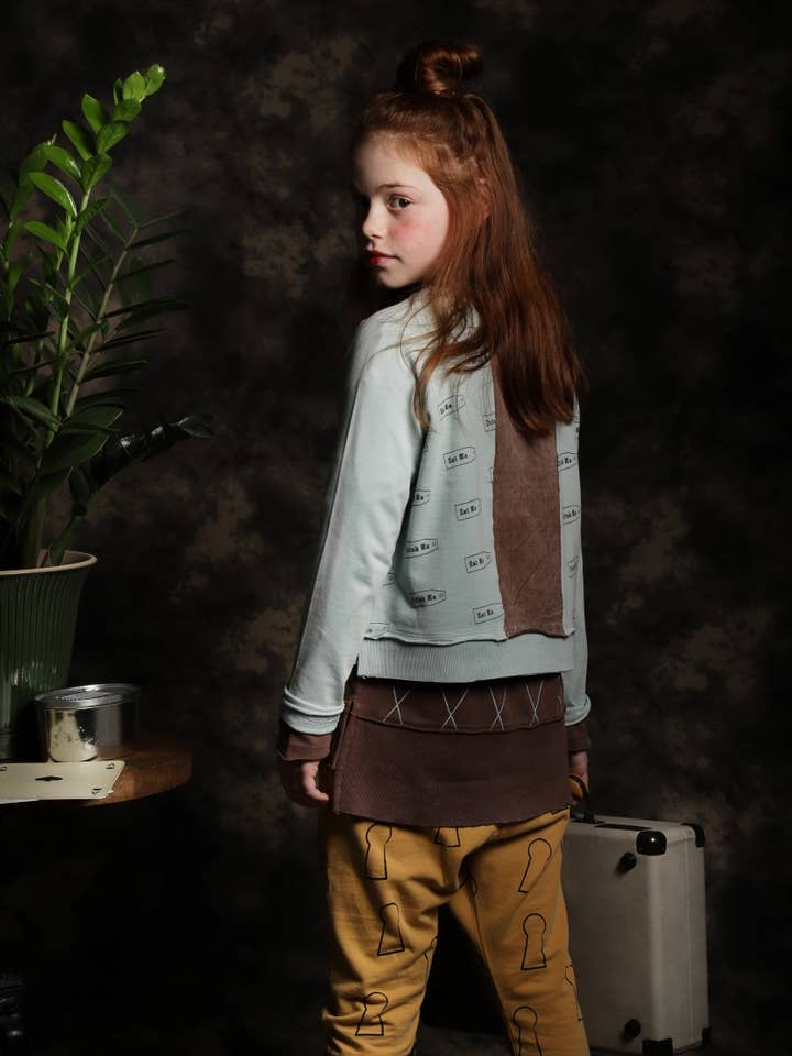 Kids & Teens Unisex Stonewashed Light Blue Square Sweatshirt for wholesale by Mayaya