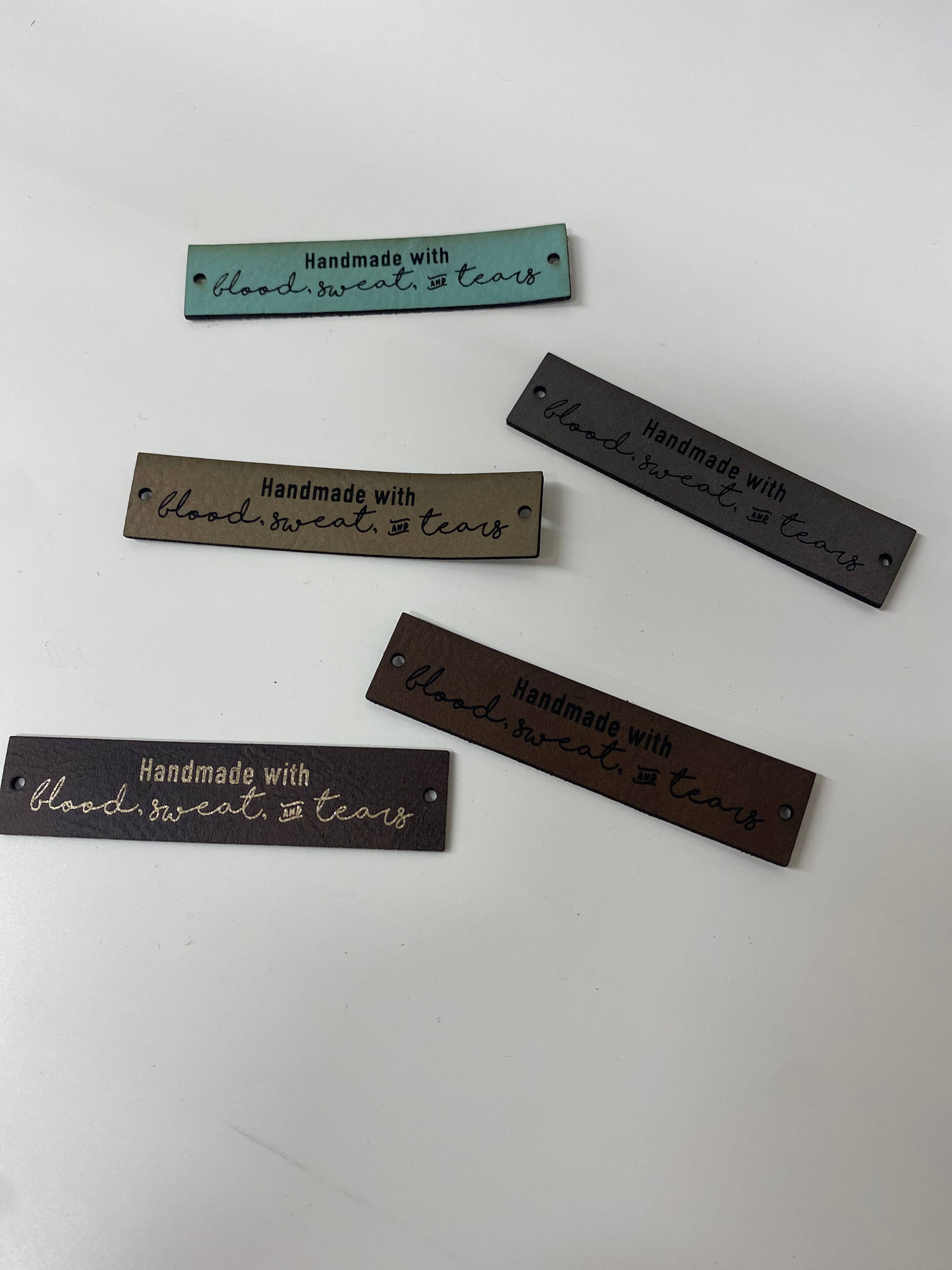 Infamous Cuts - Wholesale Craft Supplies - Made with Blood Sweat & Tears — Leather Sewing Label1