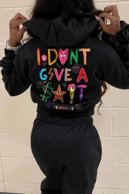 Queen Fashion - Vente Chemisier – femme - sweat-shirt à capuche graphique6