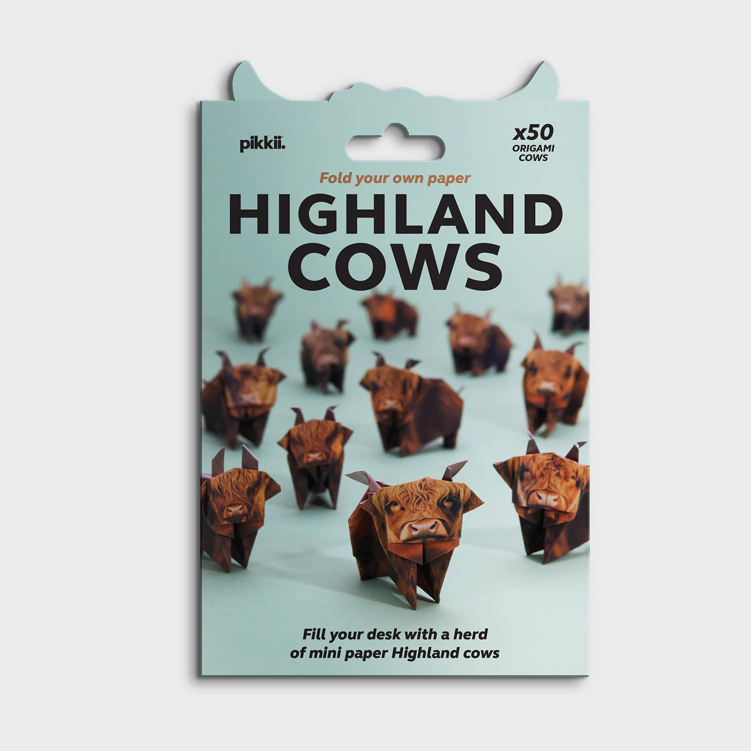 Pikkii – wholesale DIY craft kit – Paper Highland Cows | Origami Kit | Scottish Novelty Gift1