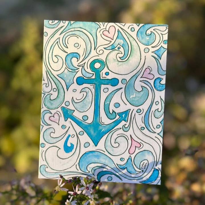 Swirling Anchor for wholesale by Nan Van Art