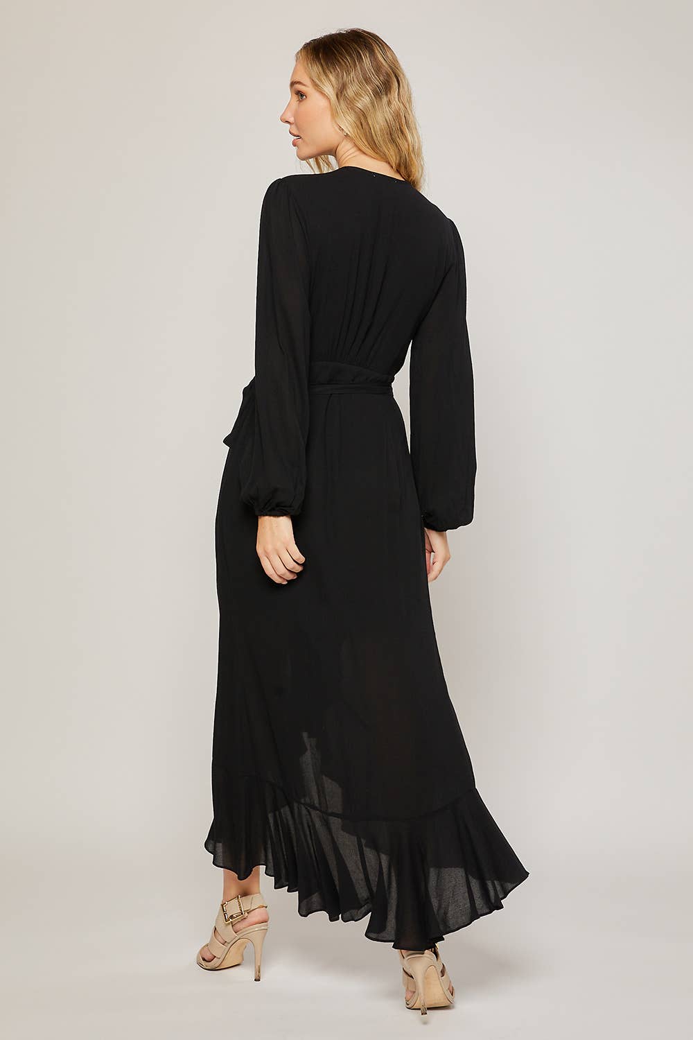 Bluivy – wholesale Dress – Women's – RUFFLE HEM MAXI WRAP DRESS46