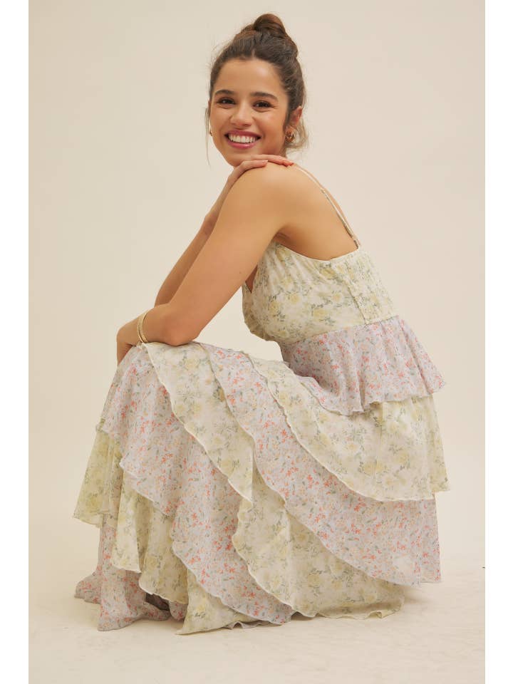 in february - Wholesale Dress - Women's - DEFINITION OF SEASONLESS FEMINITY FLORAL TIERED MAXI DRESS30