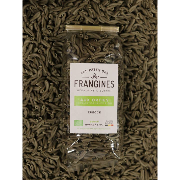 Frangine Pasta With Nettles - Trecce - 350Gr for wholesale by Les Pâtes des Frangines