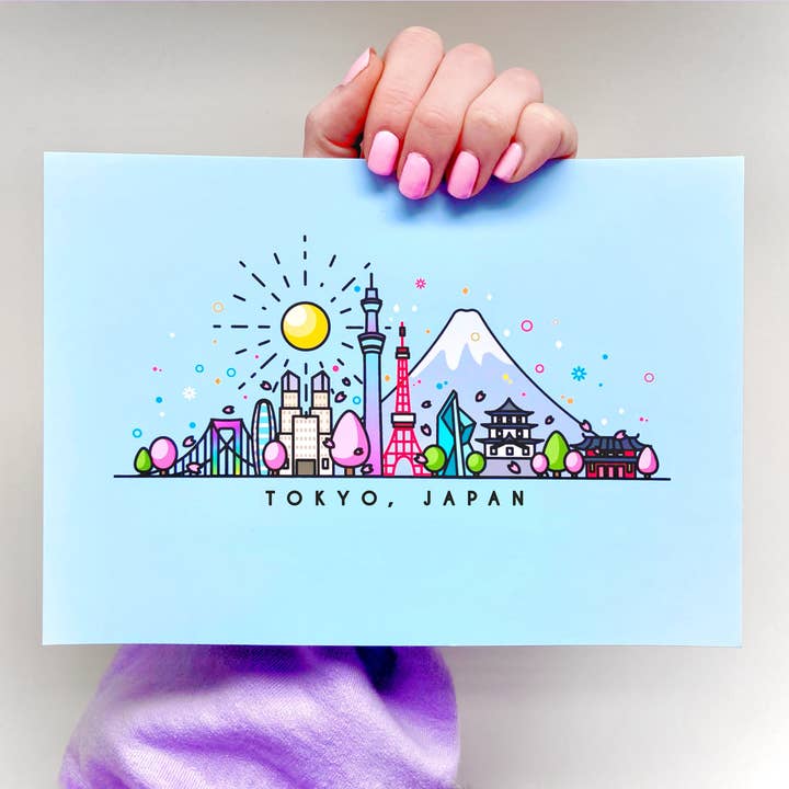 CoconuTacha - Wholesale Art Print - Tokyo Japan Skyline Art Print3
