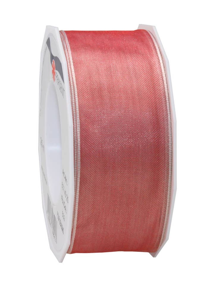 Four Seasons Organza 25m Roll 40mm Wired Melon for wholesale by C.E. PATTBERG GmbH & Co. KG