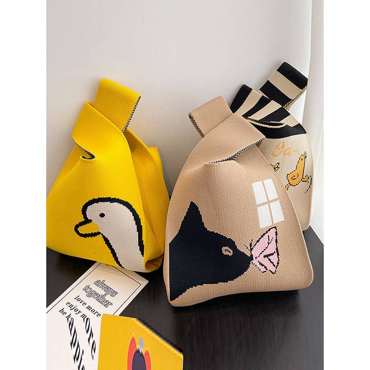 FurDecoration - Wholesale Tote Bag - Women's - Cartoon Printed Bags Accessories Woven Handbag7