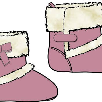 Baby Pull-on Velcro Snowboot - Purple for wholesale by Sherick Fredermen