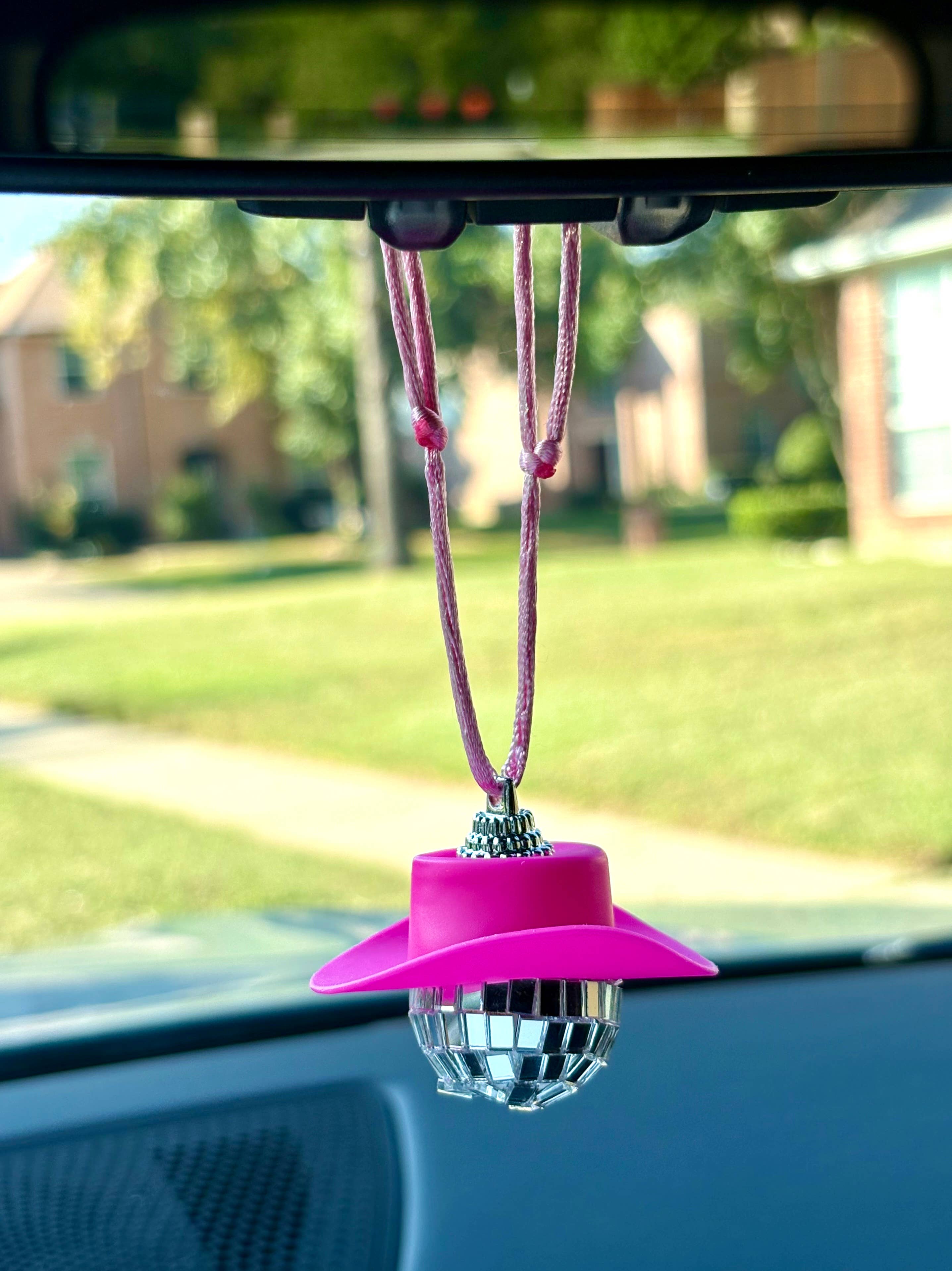 Boho Ranch Shop - Wholesale Car Decorative Charm - Unisex - Mirror Ball Hanging Car Charm, Rear View Mirror Accessories0