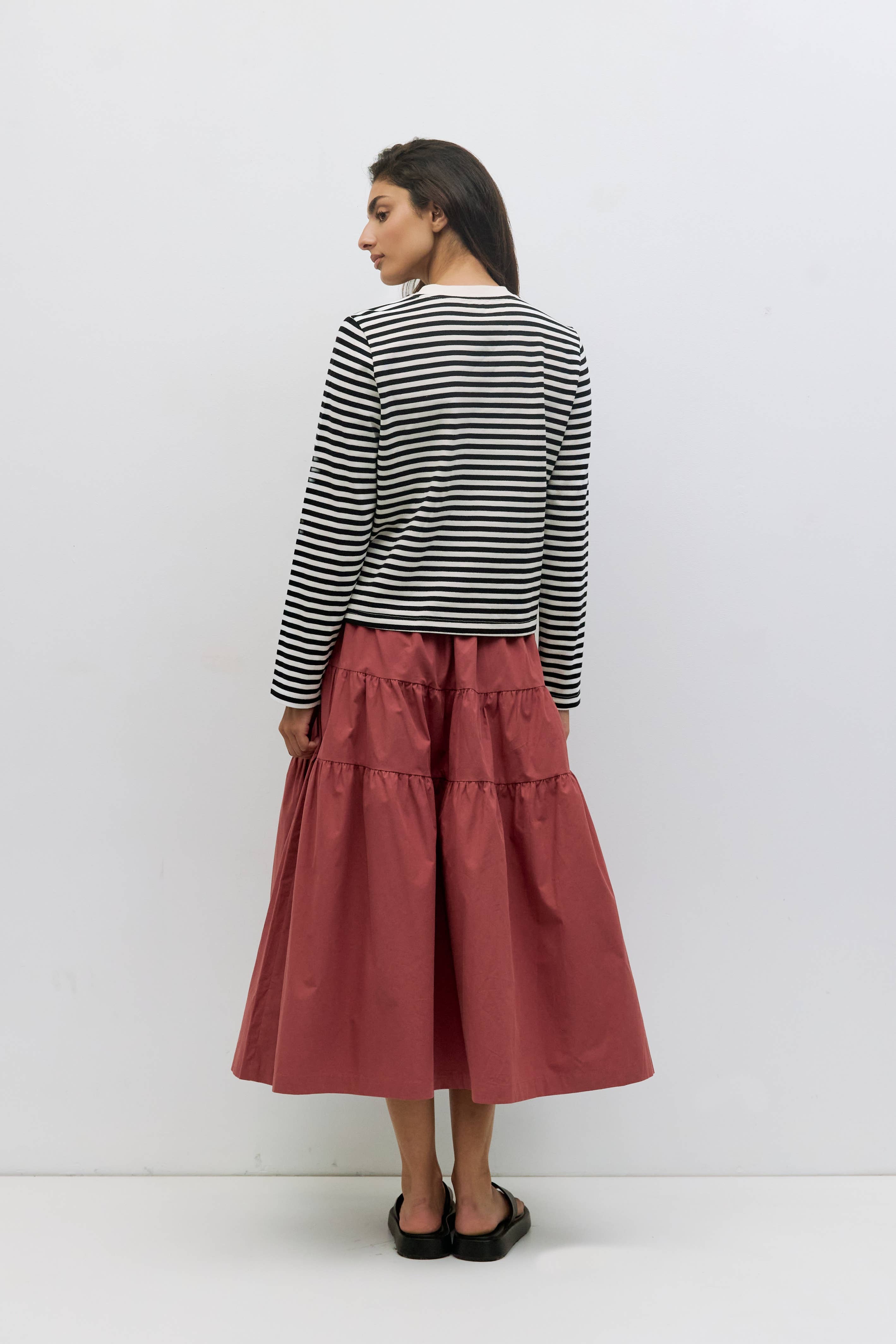 MOD REF - Wholesale T-Shirt - Women's - The Kathleen Top | Women's Striped Long Sleeve T-Shirt

7