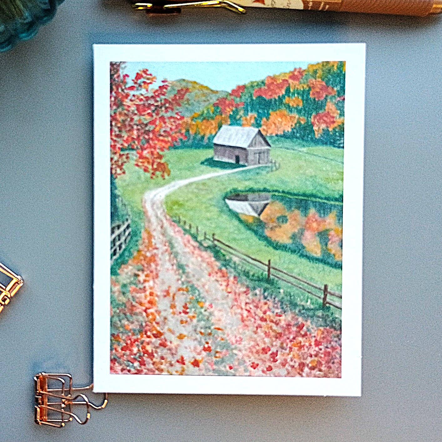 Kathryn Paul Fine Art - Wholesale Stationery/Notecard Set - Autumn Watercolor Notecard Set: Fall Foliage Art Cards3
