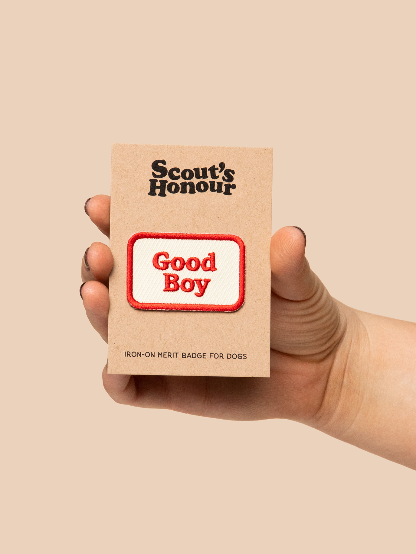 Scout's Honour Pty Ltd - Wholesale Pet Bandana - Dog - Good Boy iron-on patch for dogs and cats1