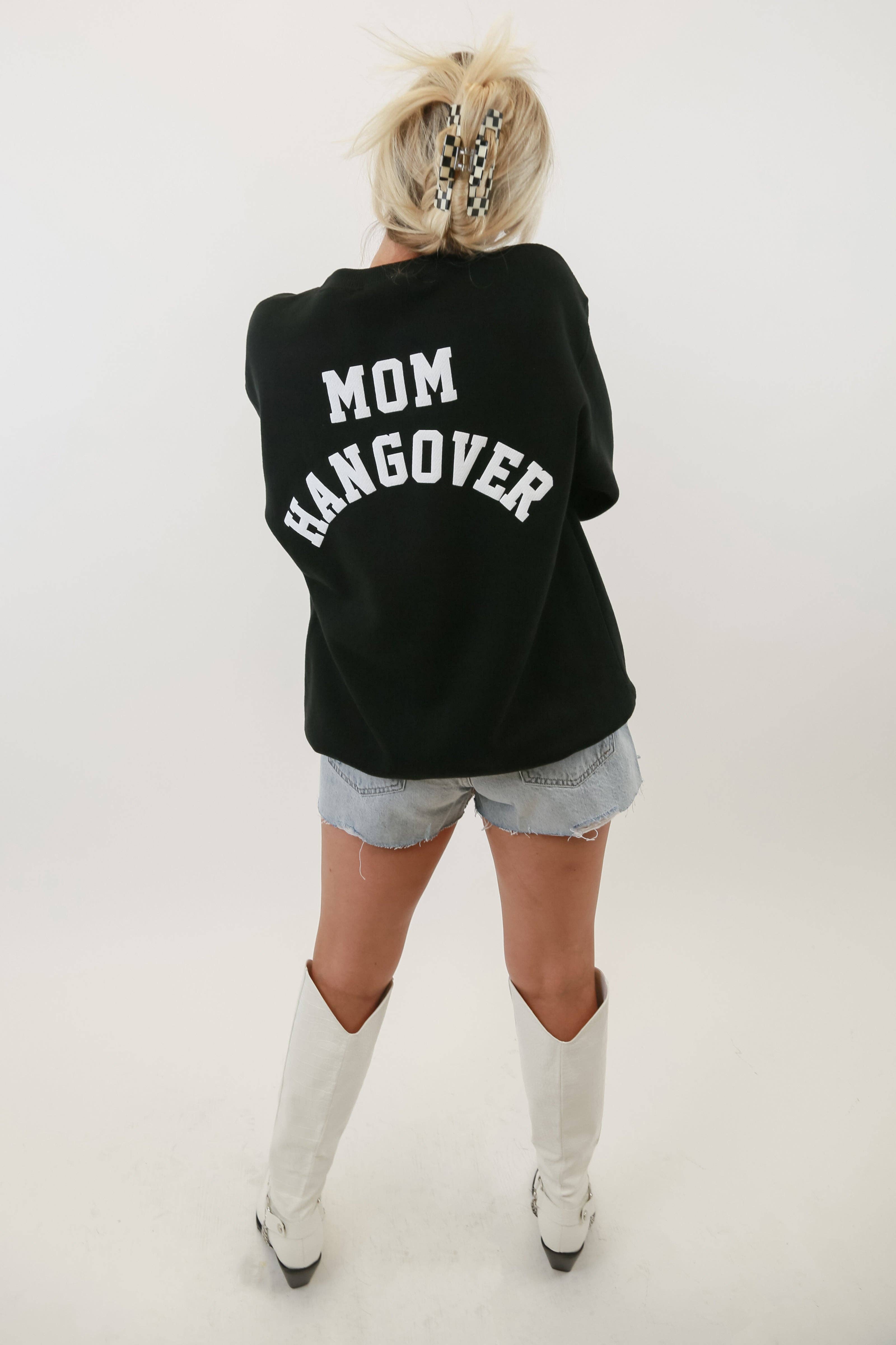 BLACK Mom Hangover® Bolt Sweatshirt for wholesale on Faire3